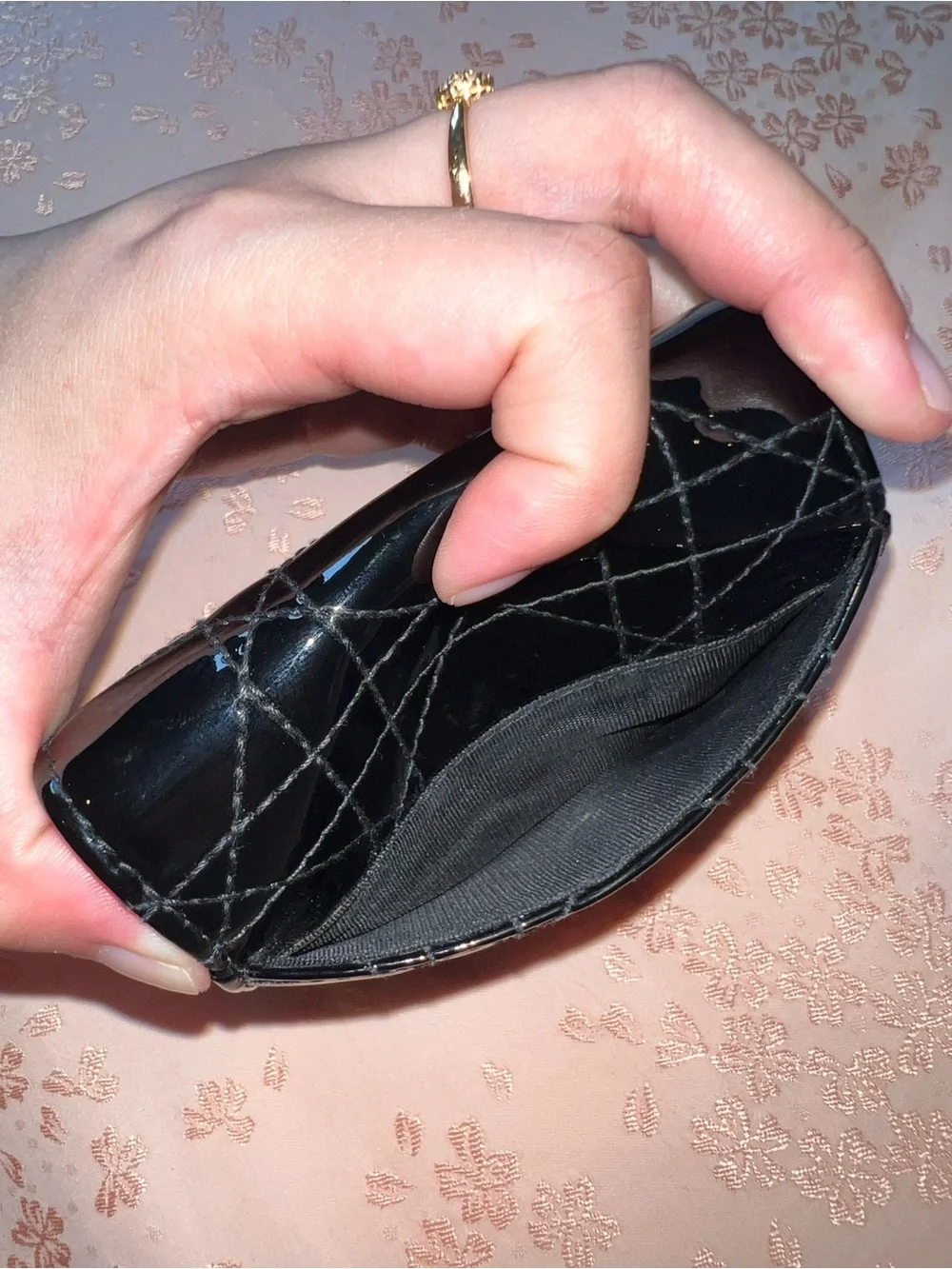 Lady Dior Cannage Lotus Wallet - AUTHENTIC